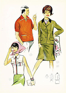 3款不同風(fēng)格服裝設(shè)計圖