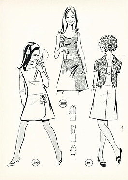 三款女裝短裙設(shè)計(jì)圖