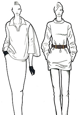 2款女装设计手绘图