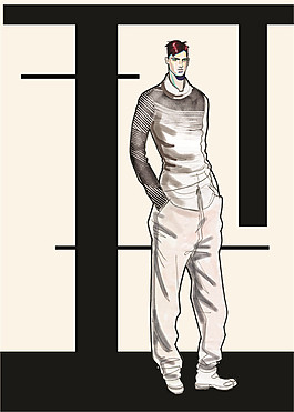 休閑男裝設(shè)計圖