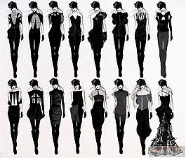 16款黑色女裝設(shè)計(jì)圖