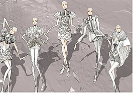 5款時(shí)尚女裝設(shè)計(jì)圖