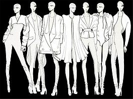 7款白色女裝設(shè)計(jì)圖