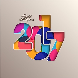 美妙的背景與五顏六色的圓新年