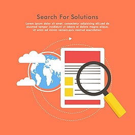 平板商業(yè)背景放大鏡