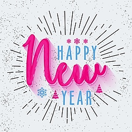 有藍(lán)色和粉色細(xì)節(jié)的新年背景