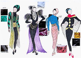彩色女裝設(shè)計圖