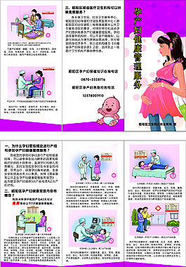 孕婦健康管理三折頁