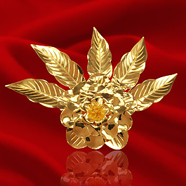 黃金頭花免摳圖素材