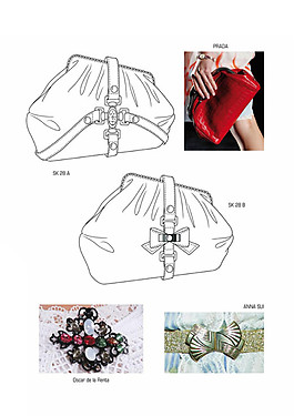 時尚女包設計與實物對比圖