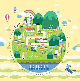 綠色城市地圖