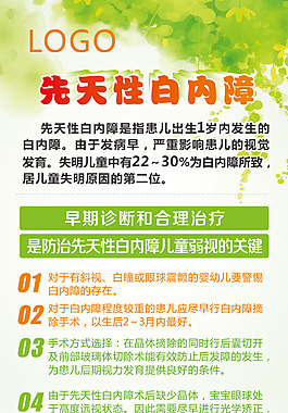 先天性白內障展架