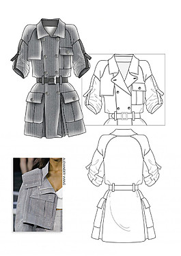 女裝外套設(shè)計(jì)與實(shí)物對比圖