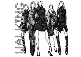 5款黑色女裝設(shè)計(jì)圖