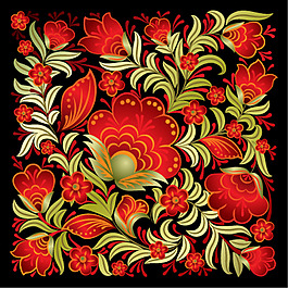 紅色孔雀花紋理