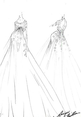 白色婚紗設(shè)計(jì)圖