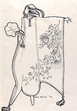 花朵屏風連衣裙設計圖