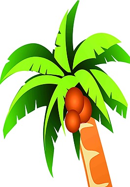 椰子樹插畫
