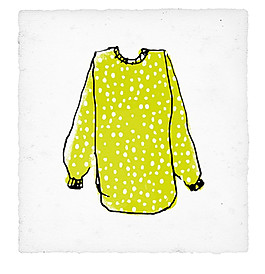 青色點狀女上衣設計圖