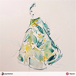 藍(lán)色女裝設(shè)計圖