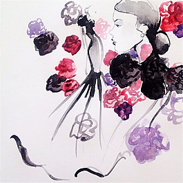 花朵女裝設計圖