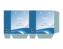 藍(lán)色商務(wù)手提袋展開圖圖片