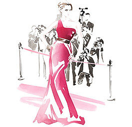 紅色長(zhǎng)裙設(shè)計(jì)圖
