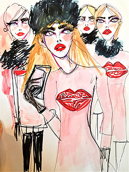 紅唇女裝設(shè)計(jì)圖