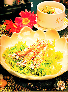 美食飯店開業(yè)宣傳單背景