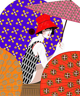 時(shí)尚花紋女裝