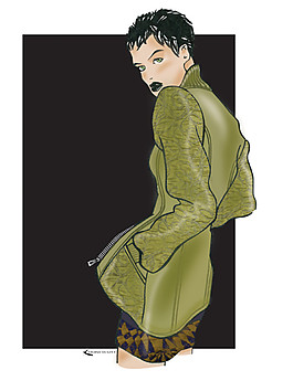 青色女裝設(shè)計(jì)圖