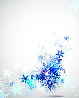 簡(jiǎn)約漸變雪花背景矢量素材