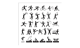黑色運動圖標集