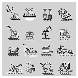農(nóng)業(yè)機(jī)械工具圖標(biāo)