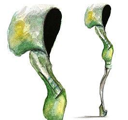 藍(lán)色連帽裙設(shè)計(jì)圖