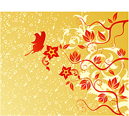 花紋金色花邊背景