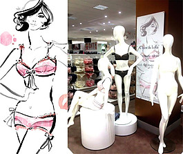女性內衣店效果圖