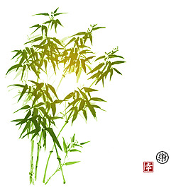 綠色的竹子