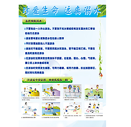 珍爱生命公益展板