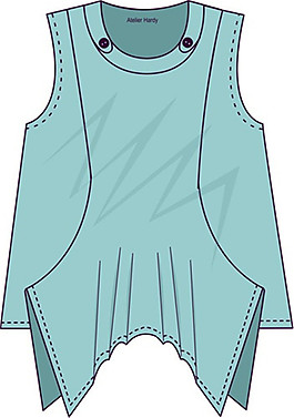 藍(lán)色女裝設(shè)計(jì)圖