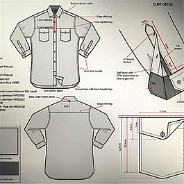 牛仔襯衫設計圖