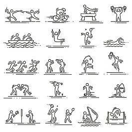 體育漫畫(huà)按鈕圖標(biāo)圖片