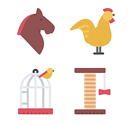 動物簡潔矢量icon