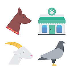 動物簡潔矢量icon