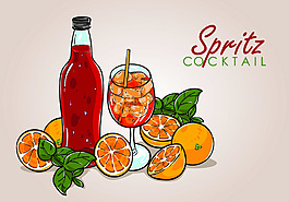 唯美手繪飲料插畫(huà)