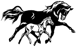 創(chuàng)意奔跑的馬設(shè)計(jì)矢量素材