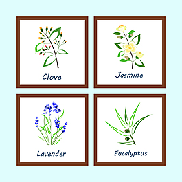 綠色清新植物矢量素材