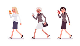 商務(wù)女人矢量素材