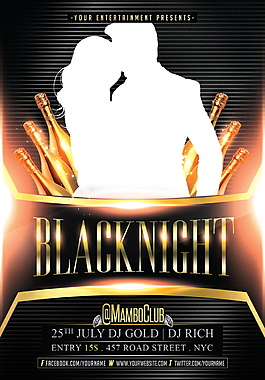 BlackNight宣傳單模板