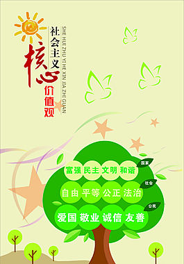 精品社會(huì)主義核心價(jià)值觀海報(bào)